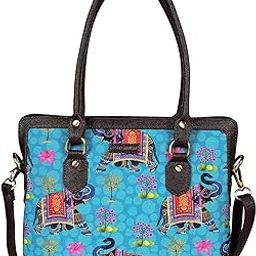 Royal Elephant Motif Teacher Bag – Bold, Spacious & Traditional | Vegan Leather | Handcrafted in India-image-68