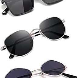 Unisex Combo offer pack of 3 shades glasses White Black Candy MC stan Rectangle Retro Vintage Narrow Sunglasses Women::Men Small Narrow Square Sun Glasses Combo offer pack of candy MC stan-2-image-58