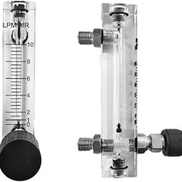 "Ji" Japsin Instrumentation Acrylic Tube Rotameter for Air Flow Meter, 0-10 LPM Range, 1/4" BSP (M) Rear Top & Bottom Connections, Inlet Control Valve for Accurate Air Flow Measurement-20