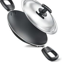 Judge by Prestige Everyday Appachatty with Lid 0.8 L Capacity 20 Cm Diameter (Aluminium|Non-Stick), Black-image-31