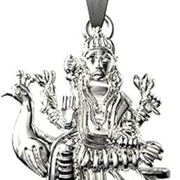 Thudarum Movie Design Worn by Mohanlal Murugan Pendant for Men 925 Sterling Silver Original Lord Murugan Necklace to overcome obstacles and achieve success 925 Stamp and Certificate of Authenticity-image-23