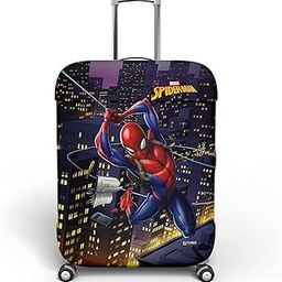 Marvel Spiderman Luggage Cover|Polyester Travel Suitcase Cover|Washable|Stretchable Suitcase Protector|22-26 Inch|Medium (Multicolor)-27