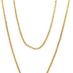 Mangalsutra with chandramukhi chain (LONG) 30" length golden vati tanmaniya one gram gold No.38-image-81