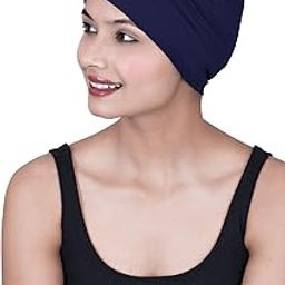 Women Skin Friendly Bamboo Viscose Pleates Solid Sleep Cap for Night & Day Wear Hair Loss Chemo Women's (Multi-Colors)-image-33