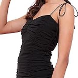 Women's Shoulder Straps Bodycon Short Dress | Chic & Stylish | Ruched | Perfect for Parties, Date Nights & Evening Glam-picture-24