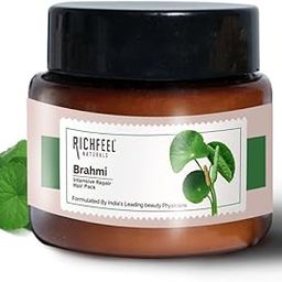 Richfeel Brahmi Intensive Repair Hair Pack | Controls Hair Fall | Treats Damage, Split Ends and Breakage | Deep Conditioning |Trichologist Formulated | 500g-image-51