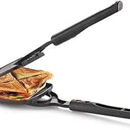 Magnus Optima Aluminum Toaster for Gas Stoves - Quick Heat-Up, Uniform Cooking, PFOA-Free Non-Stick, Easy Release, Ergonomic Bakelite Handle, 4-Cut Sandwich Maker-1