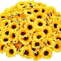 50pcs Sunflower Artificial Flowers for Decoration,Artificial Flower,Flowers for Hair Styling,Flowers for Pooja,Plastic Flowers for Home Decor,Diwali,Christmas,Floating Flowers. (50 Pcs)-7