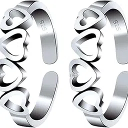 darshraj 925 Sterling Silver Toe Ring | Stylish Pure Silver Toe Rings for Women | Bichiya Silver Toe Ring | Heart Shape Toe Ring | Chandi Ki Toe Ring-picture-38