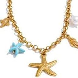 Starfish Necklace for Women Girls, Stainless Steel Ocean Sea Pendant Jewelry, Dainty Charm Chain Necklace, Beach Summer Gifts, Hypoallergenic Non-Tarnish-image-19