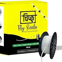 Chipku Housefly Reel,Sticky Ribbon, Sticky Trap for houseflies roll Non Toxic Fly Catcher Trap 50 Mtr Pack of 1-image-5
