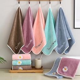Khillayox Microfiber Anti-Bacterial 400 GSM Medium Size Hand Towel | Super Soft and Absorbent Multipurpose Towels for Bathroom, Gym, & Workout Towels - Set of 5 (60 x40 CM)_Multicolor-image-45