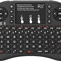 Rii i8+ 2.4GHz Mini Wireless KODI XBMC Keyboard with Touchpad Mouse,LED Backlit, Rechargeable Li-ion Battery, Soft Silicone Button-22