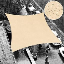 ShadeMart 8' x 13' Beige Rectangle Waterproof Sun Shade Sail Canopy Awning Shelter, 95% UV Blockage UV & Water Resistant SMSLR, Outdoor Patio Garden Carport (We Make Custom Size)-image-64