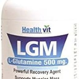 Healthvit L-Glutamine Powder Capsules 500mg | Post Workout Supplement for Men and Women | 60 Capsules | Ideal for Fitness Enthusiasts | Pack of 1-13