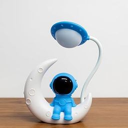 Astronaut Moon Lamp for Kids – Rechargeable LED Night Light with 360° Flexible Hose – Eye-Friendly Soft Glow, Space-Themed Desk Light for Bedroom, Nursery, Gifts – Boys & Girls Room Decor-image-37