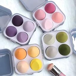 Genify Latex-Free Makeup Sponge Set (4pcs) with Case, Perfect for Liquid, Cream & Powder, Wet & Dry Use!-47