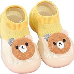 Baby Socks Non-Slip Children's Low-Cut Socks Cute and Breathable Mesh Baby Toddler Shoes - Multicolor (Bear, 23-28 Months)-picture-22