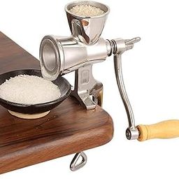 Hand Held Cereals Grinder Mill, Dry Mill Grinder Wheat Feed Flour Grinding Feed Machine, Manual Mill Grinder, Home Kitchen Cereal Coffee Flour Stainless Steel-image-27