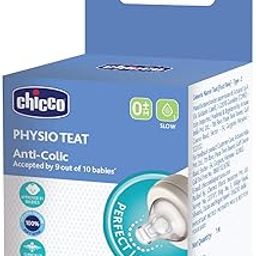 Chicco PhysioTeat Anti-Colic Nipple for Babies (0+ Months) | Perfect Latch Soft Sense Silicon Teat |Slow Flow | Suitable for Wide Neck Feeding Bottles | BPA Free-image-86