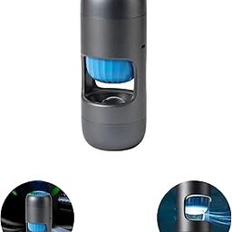 Car Air Purifier with Ionizer, Black and Blue - Sleek Round Cylinderical Shape Design with 5 Layer Fitration Technology-12