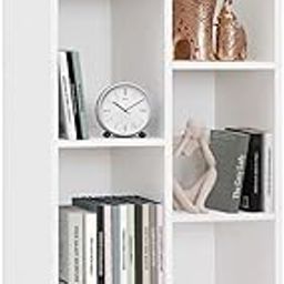 ABOUT SPACE 5 ft Book Shelf - 7 Cubes Engineered Wood Book Rack Multipurpose Book Stand for Home Library Study Room Open Storage Organizer for Bedroom Living Room (White - L50 x B32.5 x H152.5 cm)-20