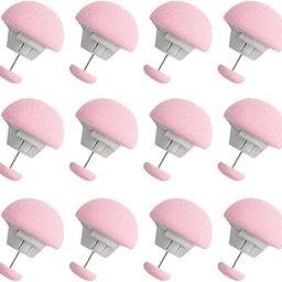 HEXONIQ® Quilt Fixing Clips, Duvet Cover Clips,Mushroom Round Fixing Clips with Buttons,Bedroom Duvet Fixing Holder Quilt Cover Pins (Pink, Pack of 12)-image-92