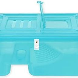 Foodie Puppies Rectangle Turtle Tank Aquarium (Medium - 1.3 FT/16 in Length) with Lid, Ramp | Basking Platform for Turtle Habitat, Reptile Breeding, Safe & Durable Escape Prevention (No Accessories)-30