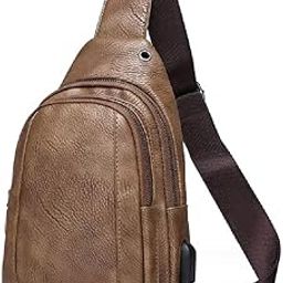 Sling Bag for Men and Women Anti-Theft Crossbody Bag Fashion Backpack Vegan Leather Shoulder Chest Bag for Travel Outdoors Hiking-picture-26