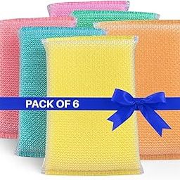 F A B L A S Non Scratch Cleaner - Kitchen Utensil Scrubber Pad, Standard - Pack of 6-image-0