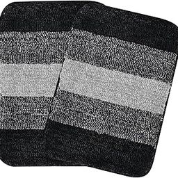 AbsorbPRO Cloud-Soft Stripes Microfiber Bathmat 1300GSM (Pack of 2, 35x50 cm) - Your Ultimate Absorbent Mat for Bathroom, Stylish Entry Door Mat, & Secure Non-Slip Floor Mat. Fast Drying. (Grey)-image-37