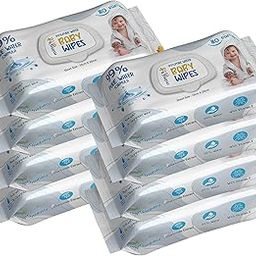 MIng's Briu 99% Pure Water Baby Wipes with Lid | 80 Wipes x Pack of 8-640 Wipes | Extra Thick & Moist Wet Wipes for Baby's | Natural Plant made cloth (Super Saver Pack)-image-84