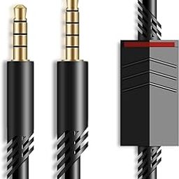 MJKOR Replacement for Astro A40 Inline Mute Cable Cord, Mute Function Audio Aux Gaming Wire Compatible with Astro A40 Headsets (2 Meter, TPE)-10