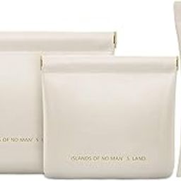 House of Quirk Cosmetic Bag for Women's Makeup Bag for Purse Travel Makeup Organizer Bag Waterproof Makeup Pouch with Sunglasses Case (Pack of 3, White)27 cms-image-47
