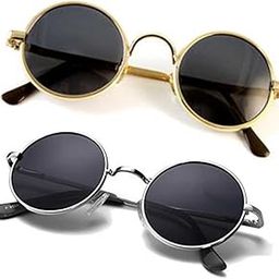 Stylish Casual Metal Multicolor Polarized Female Sunglasses mni rnd gld m blk,slv m blk sun c_15_bz-image-56