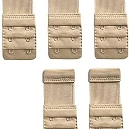 � Bra Hook Extender-2 Hook - 3 Rows (with Extra Elastic) Save Your Bra Increase Band Length-Bra Extensions (Cream Pack of 5)-19