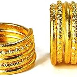 Daily Use Metal Alloy (Panchaloha) Multi Round Spring Type Toe Rings for Women - Alternate Grains Pattern-image-98