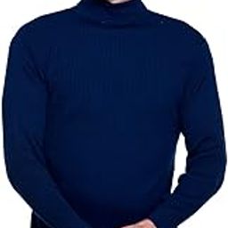 Men's 100% Acrylic High Neck Ribbed Winter Wear Regular Fit Casual Full Sleeve Solid Sweater-image-66
