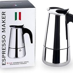 AARKRI SALES Stainless Steel Espresso Coffee Maker/Percolator Coffee Moka Pot Maker, Stovetop Espresso Maker Percolator Italian Coffee Maker, Classic Cafe Maker (6 Cup, Silver)-image-14