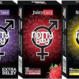 NOTTY BOY Delicious Ultra Thin Strawberry, Banana Flavoured And Overtime Delay Condoms For Men – 30 Count | Flavour Condoms Safe for Oral | Extra Time Lubricant-43
