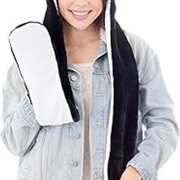 Lovely Warm Animal Hats Soft Polyester Caps 3 in 1 Function Hats-image-107