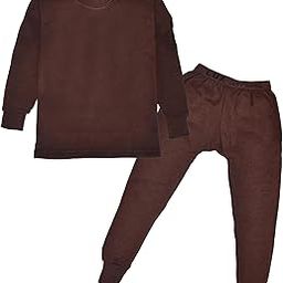 Lux Cott's Wool Boys Round Neck Full Sleeves Thermal Top and Bottom Set | Thermal Set for Kids | Winter Base Layer Top & Bottom for Boys | Boy's Thermal Underwear Set-image-7