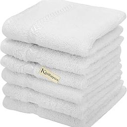 Khillayox Cotton Small Size Face Towel/Handkerchief/Rumal - 400 GSM/Extra Soft and Super Absorbent Face Towels for Women, Kids, and Newborn Babies -Set of 6 (25x25 cm) - White-picture-12