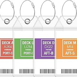 Cruise Luggage Tag, ID Badge with Zip Seal & Steel Loops for Carnival Cruise, Clear Cruise Luggage Tags (4 Pack)-41
