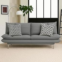 CASASTYLE Brio Fabric 3 Seater Sofa Cum Bed Set (Light Grey)-image-47