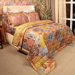 MYTRIDENT Shivan and Narresh Collection, Comforter Double Bed King Size, 400 TC Cotton Cover, Luxury, Premium Comforter, 150 GSM Polyfill, King Size Comforter - Morning Calm-image-1