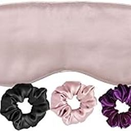 SKINGO 100% Satin Silk Eye Mask, Super Smooth Sleep Mask and Blind Fold | scrunchies for Women 3-Piece (1)-picture-21