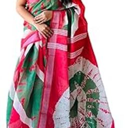 Women's Premium Soft Linen Cotton Saree with Digital Batik Print-picture-28
