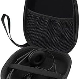 M.G.R.J® Portable Carrying Case Cover for Jabra Evolve 20 MS, UC, SE / 40 UC, MS / Evolve2 30 SE, 30 UC, 30 II, 50, 55, 65 Flex, 65 TE, 65UC / Biz 1100, Biz 1500 Wired Headphones (Black)-14