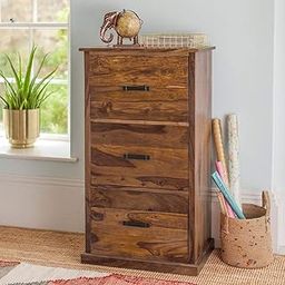 GateWay Furniture Solid Sheesham Wood Chest Of Drawers For Bedroom And Living Room (Design 2), Brown-10
